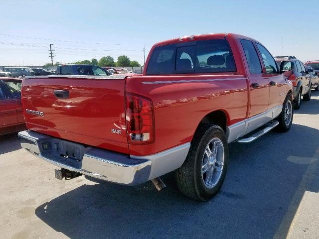 1D7HA18D34S728974 - 2004 DODGE RAM 1500 S RED photo 4