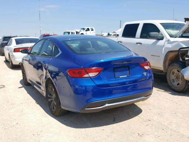 1C3CCCABXFN669446 - 2015 CHRYSLER 200 LIMITE BLUE photo 3