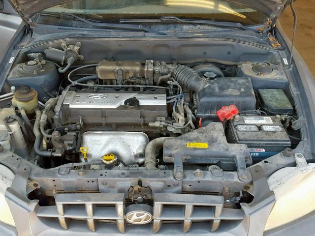 KMHCG45CX2U275160 - 2002 HYUNDAI ACCENT GL GRAY photo 7