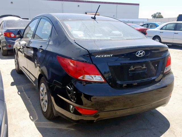 KMHCT4AE4HU350365 - 2017 HYUNDAI ACCENT SE BLACK photo 3