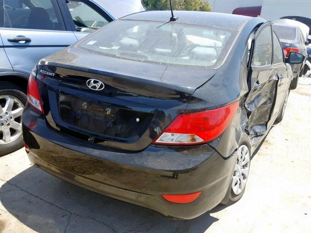 KMHCT4AE4HU350365 - 2017 HYUNDAI ACCENT SE BLACK photo 4