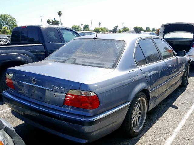 WBAGG83481DN86459 - 2001 BMW 740 I AUTO BLUE photo 4