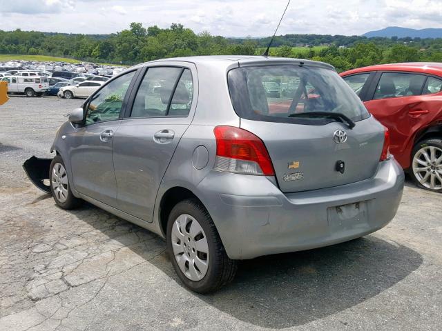 JTDKT903995232840 - 2009 TOYOTA YARIS SILVER photo 3