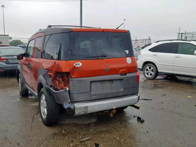 5J6YH28513L022660 - 2003 HONDA ELEMENT EX ORANGE photo 3