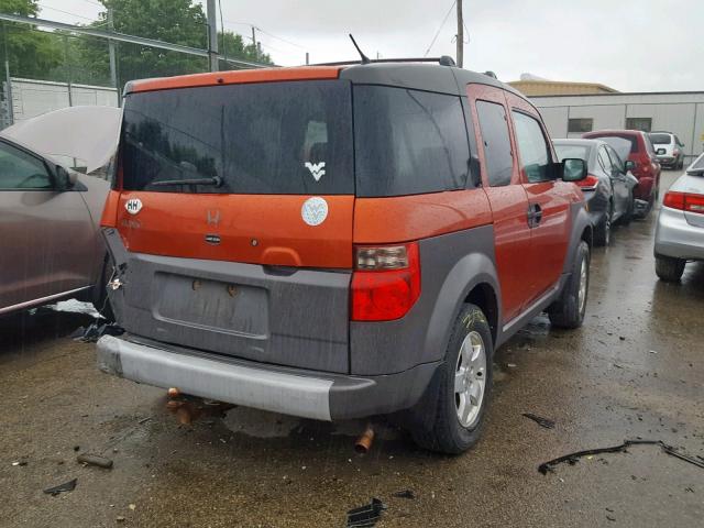 5J6YH28513L022660 - 2003 HONDA ELEMENT EX ORANGE photo 4