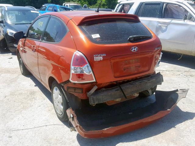 KMHCM3AC4AU181959 - 2010 HYUNDAI ACCENT BLU ORANGE photo 3