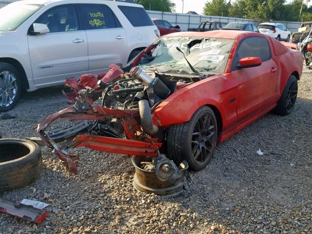 1ZVBP8CF4D5221089 - 2013 FORD MUSTANG GT RED photo 2