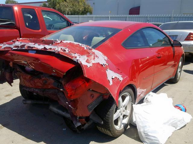 1G2ZH178864122189 - 2006 PONTIAC G6 GT RED photo 4