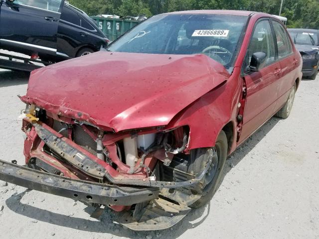 JA3AJ26E22U069363 - 2002 MITSUBISHI LANCER ES RED photo 2