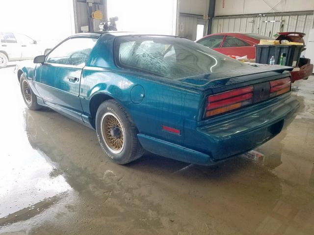 1G2FS23T0NL212137 - 1992 PONTIAC FIREBIRD TEAL photo 3