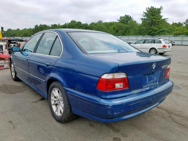 WBADT434X3G030419 - 2003 BMW 525 I AUTO BLUE photo 3