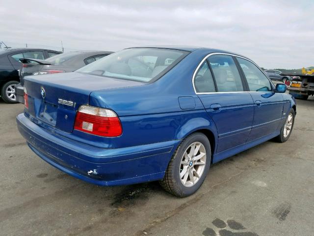 WBADT434X3G030419 - 2003 BMW 525 I AUTO BLUE photo 4