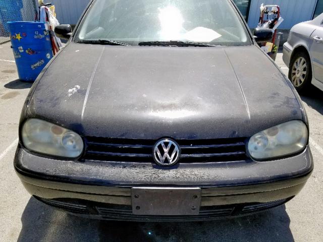 WVWBT21J01W122665 - 2001 VOLKSWAGEN GOLF GL BLACK photo 9