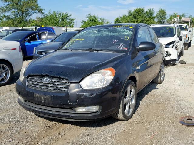 KMHCN36C88U084439 - 2008 HYUNDAI ACCENT SE BLACK photo 2