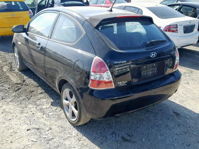 KMHCN36C88U084439 - 2008 HYUNDAI ACCENT SE BLACK photo 3