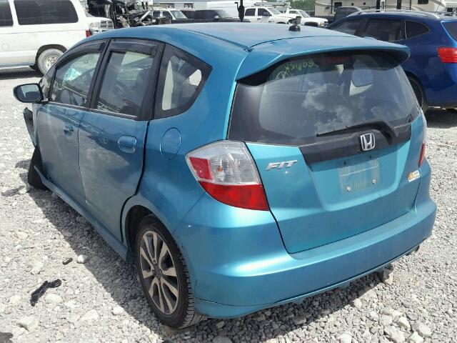 JHMGE8H54CC003435 - 2012 HONDA FIT SPORT BLUE photo 3