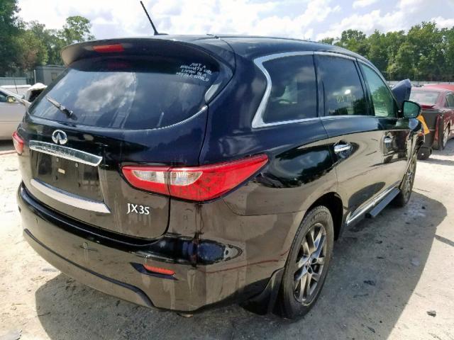 5N1AL0MMXDC327868 - 2013 INFINITI JX35 BLACK photo 4