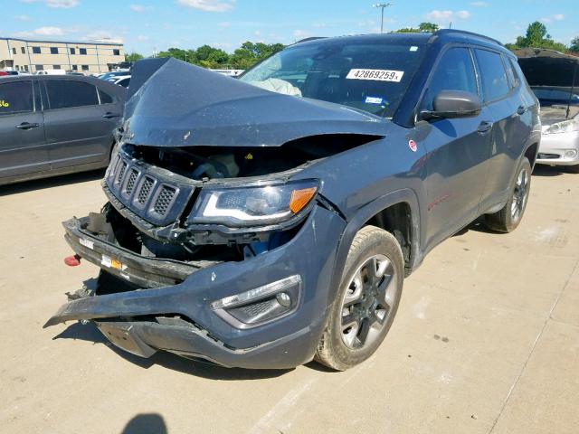 3C4NJDDB3JT230142 - 2018 JEEP COMPASS TR CHARCOAL photo 2