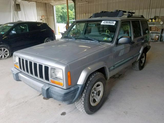 1J4FF48SXYL190836 - 2000 JEEP CHEROKEE S GRAY photo 2