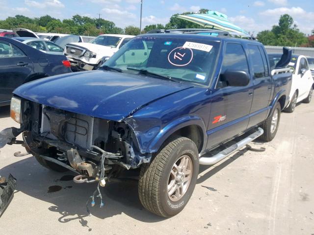 1GTDT13W72K203702 - 2002 GMC SONOMA BLUE photo 2