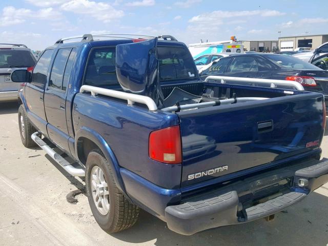 1GTDT13W72K203702 - 2002 GMC SONOMA BLUE photo 3