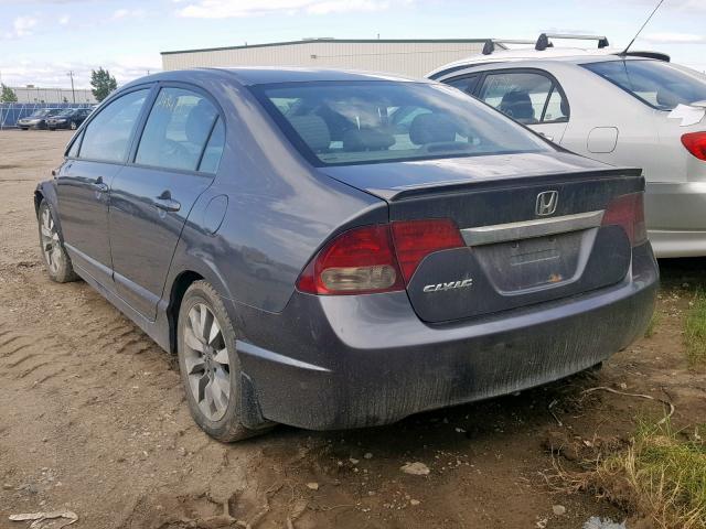 2HGFA1E07AH044453 - 2010 HONDA CIVIC EXL 灰色 照片 3