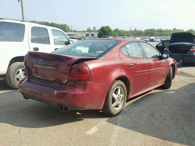 2G2WP522741308816 - 2004 PONTIAC GRAND PRIX RED photo 4