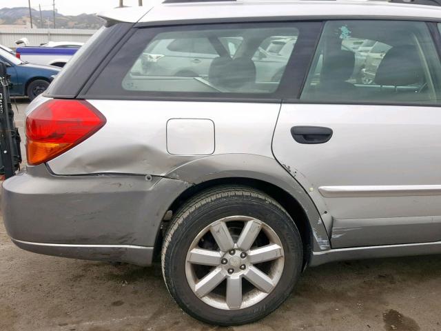 4S4BP61C667357789 - 2006 SUBARU LEGACY OUT SILVER photo 9