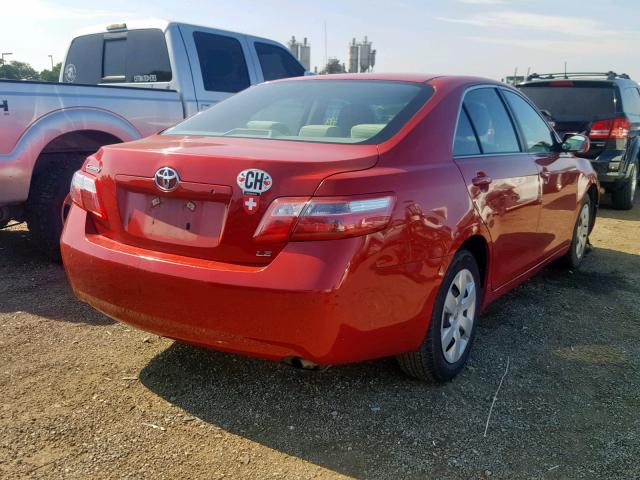 4T1BE46K07U068517 - 2007 TOYOTA CAMRY NEW RED photo 4
