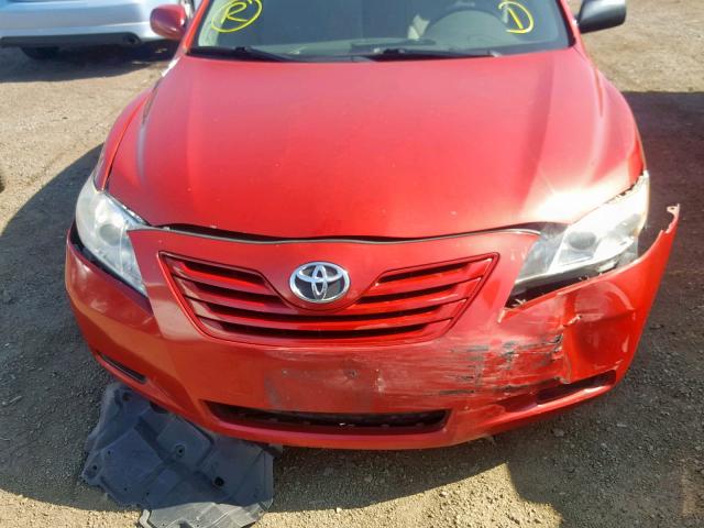 4T1BE46K07U068517 - 2007 TOYOTA CAMRY NEW RED photo 9