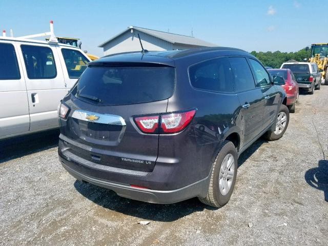 1GNKVFED4EJ206701 - 2014 CHEVROLET TRAVERSE L GRAY photo 4