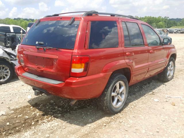 1J8GW58S42C321839 - 2002 JEEP GRAND CHER RED photo 4