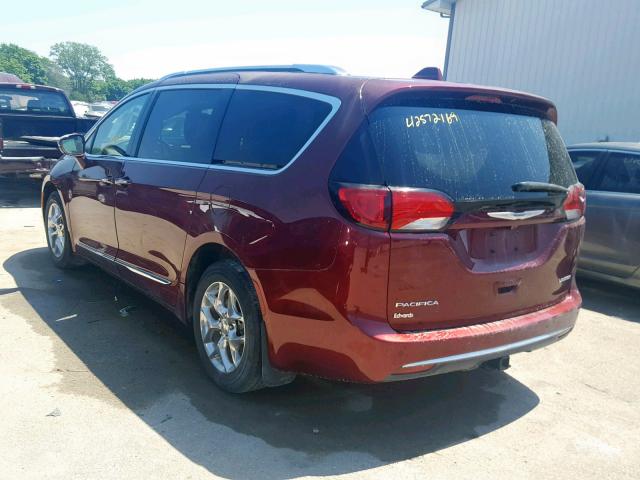 2C4RC1GGXHR528248 - 2017 CHRYSLER PACIFICA L MAROON photo 3