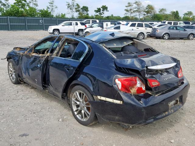 JN1CV6AP0DM714404 - 2013 INFINITI G37 BASE BLACK photo 3