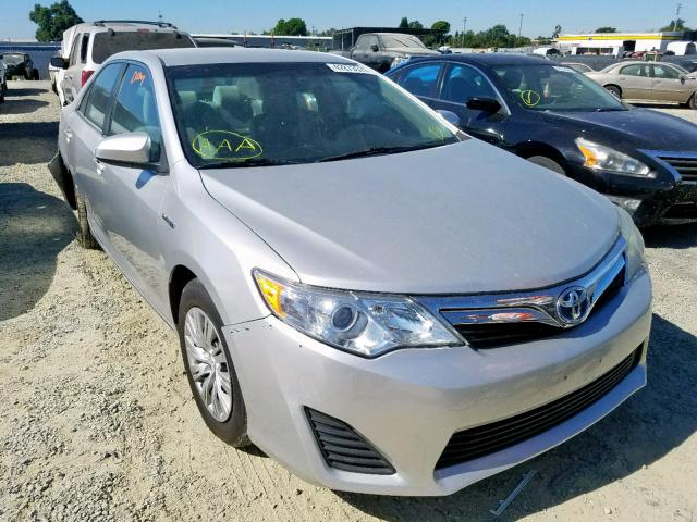 4T1BD1FKXDU065766 - 2013 TOYOTA CAMRY HYBR SILVER photo 1