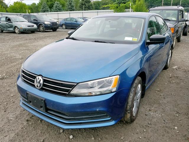 3VW3A7AJ4FM324548 - 2015 VOLKSWAGEN JETTA TDI BLUE photo 2