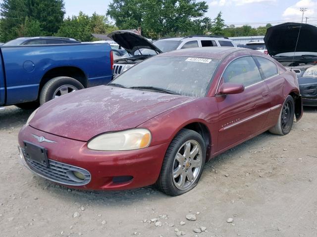 4C3AG52H61E117329 - 2001 CHRYSLER SEBRING LX RED photo 2