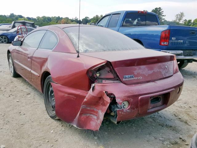 4C3AG52H61E117329 - 2001 CHRYSLER SEBRING LX RED photo 3