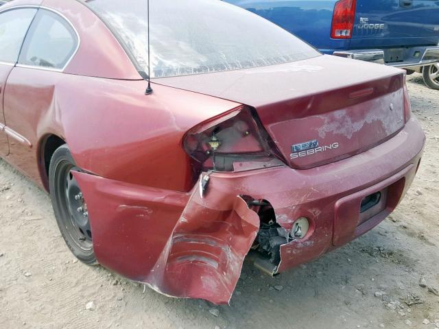 4C3AG52H61E117329 - 2001 CHRYSLER SEBRING LX RED photo 9