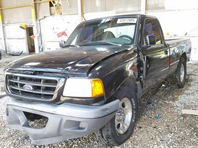 1FTYR10U41PB45469 - 2001 FORD RANGER BLACK photo 2