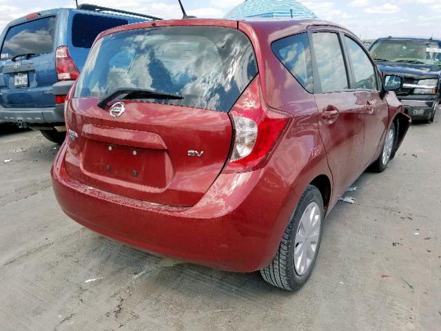 3N1CE2CPXGL405995 - 2016 NISSAN VERSA NOTE RED photo 4