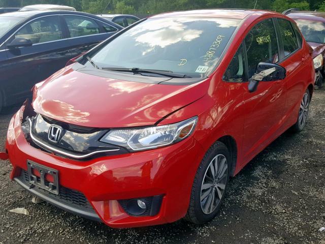 JHMGK5H73GX003742 - 2016 HONDA FIT EX RED photo 2