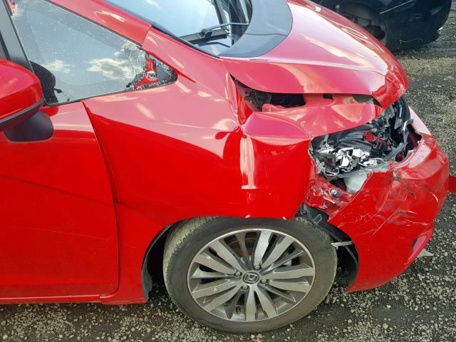 JHMGK5H73GX003742 - 2016 HONDA FIT EX RED photo 9