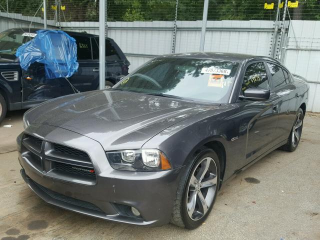 2C3CDXHG9EH308013 - 2014 DODGE CHARGER SX GRAY photo 2