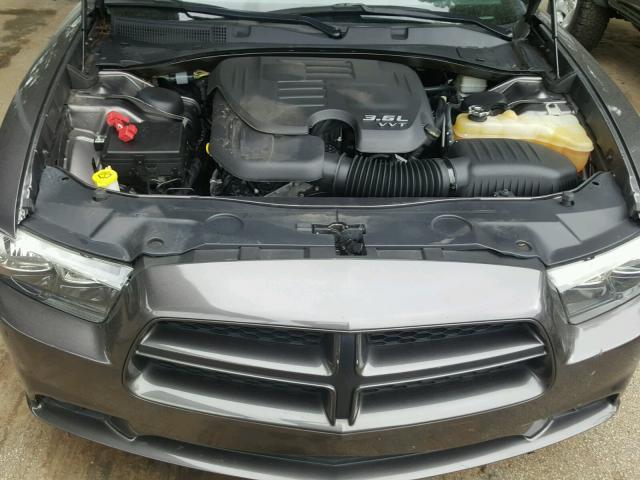 2C3CDXHG9EH308013 - 2014 DODGE CHARGER SX GRAY photo 7