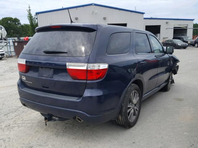 1C4RDHAGXDC694576 - 2013 DODGE DURANGO SX BLUE photo 4