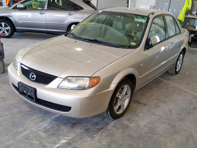 JM1BJ225830121373 - 2003 MAZDA PROTEGE DX BEIGE photo 2