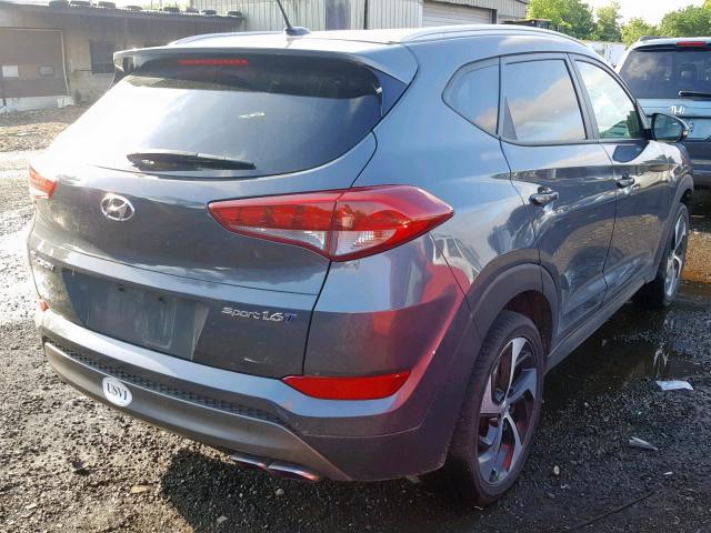 KM8J3CA26GU150979 - 2016 HYUNDAI TUCSON LIM GRAY photo 4