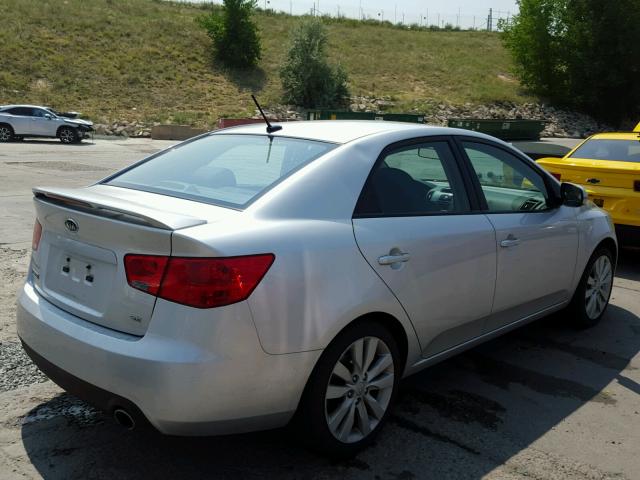 KNAFW4A37B5405591 - 2011 KIA FORTE SX SILVER photo 4