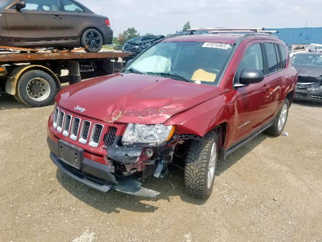 1C4NJCAB8CD550788 - 2012 JEEP COMPASS RED photo 2